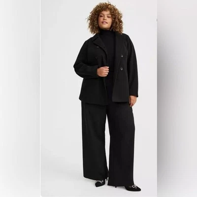 Chaquetón Torrid Nuevo Con Etiquetas Para Mujer Talla 2X Negro Acogedor Doble Pecho Nuevo Con Etiquetas $126 Foto 1 de 4