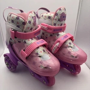 HYKID Viola verstellbare Rollschuhe pink lila Mädchen klein US 11-1 EU 28-32 - Bild 1 von 12