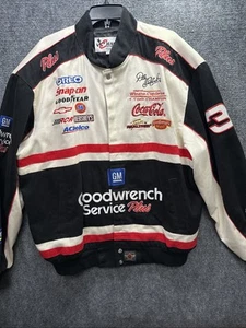 Chaqueta de Algodón Nascar Dale Earnhardt Goodwrench Diseño Negro Blanco De Colección XL - Imagen 1 de 15