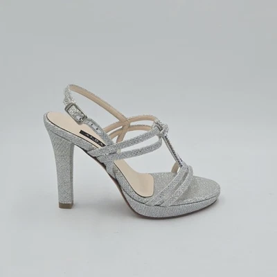 Scarpe donna Albano 34 Sandali Argento Glitter 245DA - Imagen 1 de 4