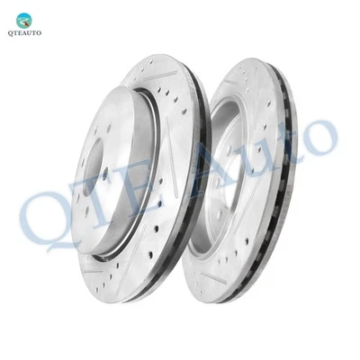 Rear 342mm Drilled Slotted Disc Brake Rotors For 2007-2017 Ford Expedition - Image 1 of 4