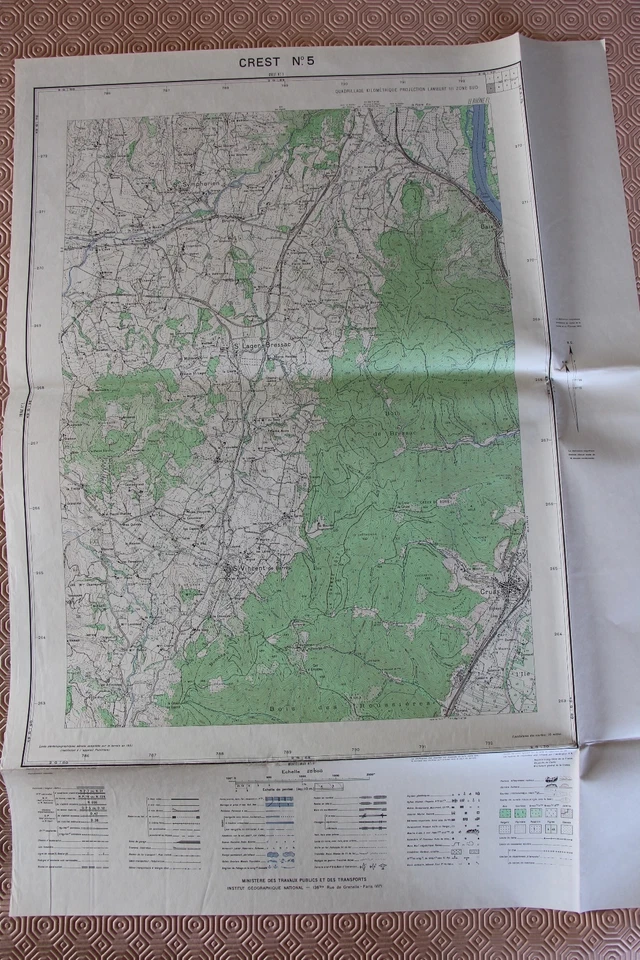 Carte de France 1/20000 Crest n° 5. Institut Géographique National. 1952 - Photo 1/1