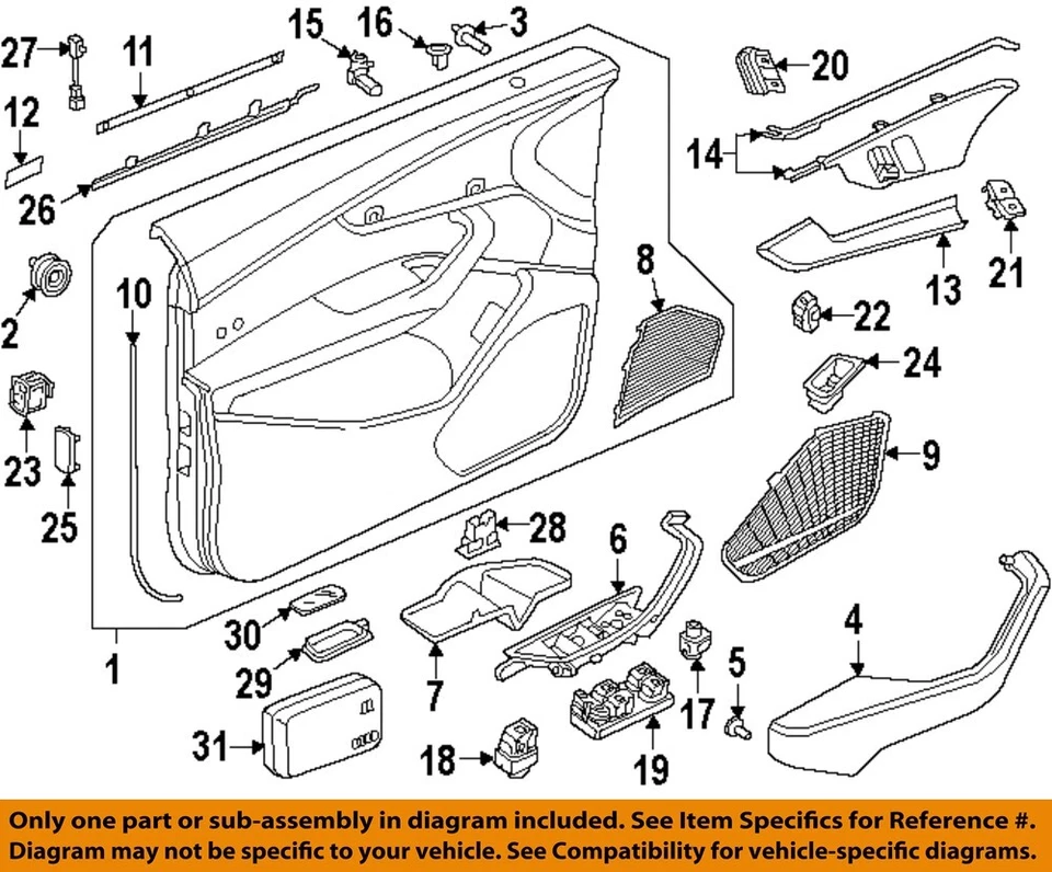 Lámpara LED AUDI OEM 18-19 A5 Quattro puerta interior derecha 8W0919390B Foto 1 de 1