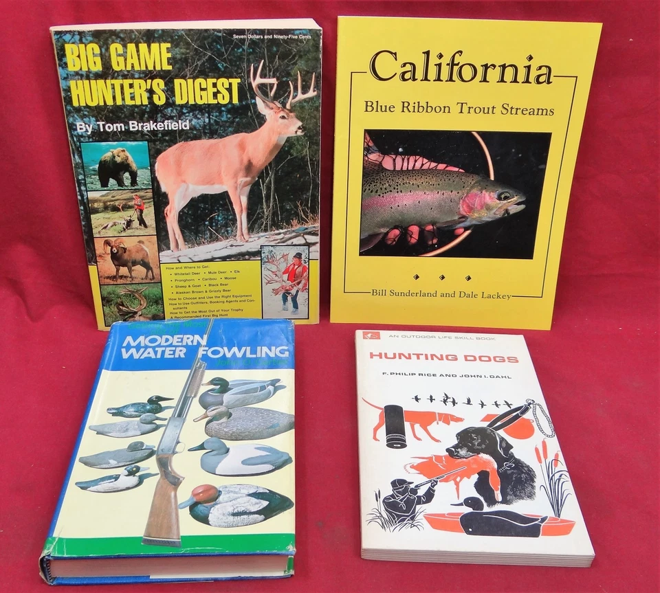 4 Book Lot-Big Game Hunters Digest/California/Hunting Dogs/Modern Water Fowling - Image 1 of 1