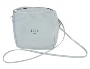 Borsa a tracolla donna Golden Goose in pelle blu 7,1 pollici con cerniera larga GGDB VCE - Foto 1 di 6