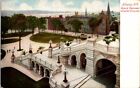 Albany New York Grand Staircase and Capitol Grounds Old Postcard Unused B8