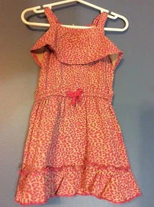 Carters Child of Mine Baby Dress Size 24 Months Pink Beige Ruffles 40 - Picture 1 of 4