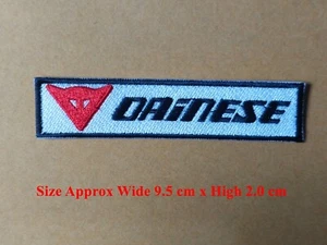 25 pcs White & Black Dainese Motorcycle ironing on patches Embroidered sewn on - Picture 1 of 1