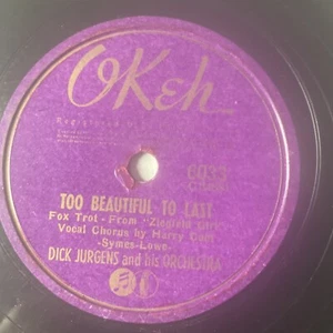 10" 78 RPM-Dick Jurgens-You Stepped Out of a Dream/Too Beautiful to Last/6033 - Picture 1 of 4