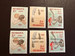Nicaragua Stamps Airpost lot of 6 MH - Picture 1 of 1
