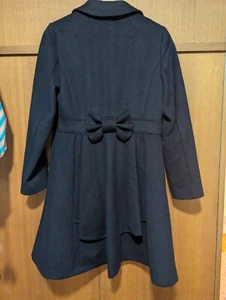 Review Black Wool Coat with Bow size 10 preowned great condition - Picture 1 of 6