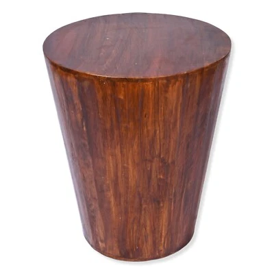 Reclaimed round cone shaped 18 inch Side table | Accent Table | End Table - Image 1 of 4