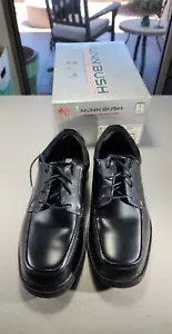 Size 8.5 - Nunn Bush Black Leather Trenton Mens Shoes 81425-001 - Picture 1 of 9