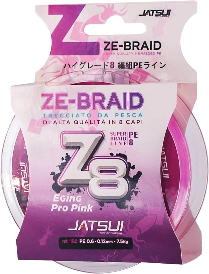 TRECCIATO PESCA SPINNING JATSUI ZE-BRAID ZE EGING PRO 150 MT MULINELLO EGI BRAID - Imagen 1 de 1