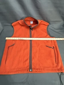 Old Navy Vest Mens Size Large Color Orange Pockets On Both Sides - Picture 1 of 7