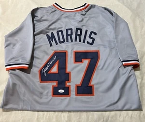 Jack Morris signed Custom Jersey auto autograph certified size XL - Picture 1 of 2