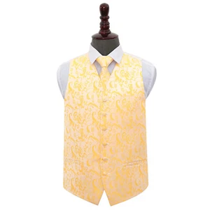 DQT set camice e cravatta da sposa oro floreale tessuto da uomo S-5XL - Foto 1 di 4