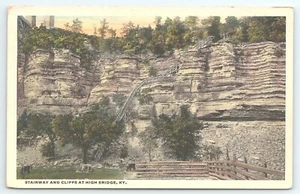 Postcard Stairway and Cliffs at High Bridge Kentucky - Picture 1 of 2