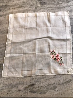 VINTAGE BURMEL ORIGINAL HANDKERCHIEF UNUSED SWITZERLAND  ORIG TAGS - Image 1 of 4