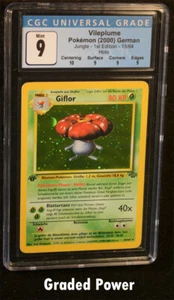 Pokemon Dschungel 1. Auflage Deutsche Vileplume CGC 9 Quad + Holo DEUTSCH (8101) 15/64 - Bild 1 von 2