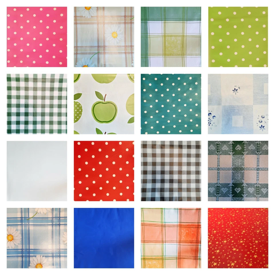 WATERPROOF GARDEN TABLECLOTHS Crafting Table Protector PVC VINYL OILCLOTH KIDS - Image 1 of 1