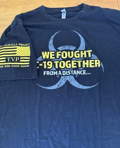 Til Valhalla Project We Fought C-19 Together Honor Large Shirt TVP - Picture 1 of 10