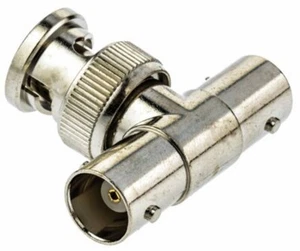 BNC Adapter BNC Stecker auf 2 BNC Buchsen CCTV Radio 2er Pack - Bild 1 von 4