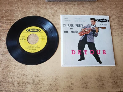 MEGARARE 1950s VG+ Duane Eddy – Detour 4 TOP HITS 301 EP45 - Image 1 of 2