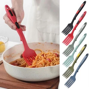 1pc Silicone Flexible Fork Heat Resistant Cooking Fork Spaghetti Server Flatware - Picture 1 of 26