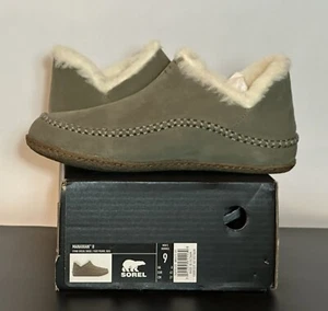 NEW Sorel Manawan II Slipper Shoe Stone Green Wood Men’s Sz 9 - Picture 1 of 11