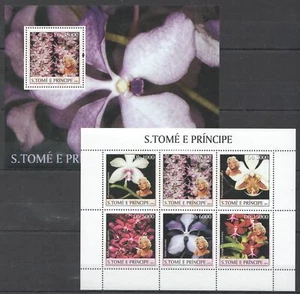 UU0673 2003 SAO TOME & PRINCIPE ORCHIDS FLOWERS MARILYN MONROE KB+BL MNH - Picture 1 of 1