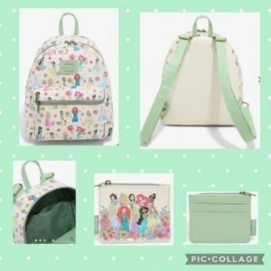 Loungefly Disney Chibi Princess Floral Mini Rucksack & Kartenetui (#999136) - Bild 1 von 8