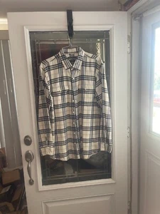 Camicia American Eagle uomo adulto XLT blu bianca a quadri bottoni preppy flanella - Foto 1 di 3
