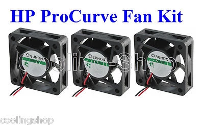 Quiet! HP ProCurve 2424M FAN KIT (3 new Sunon MagLev fans) - Image 1 of 4