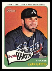 2014 Topps Heritage Real One AUTOGRAPH #ROA-EG Evan Gattis Atlanta Braves