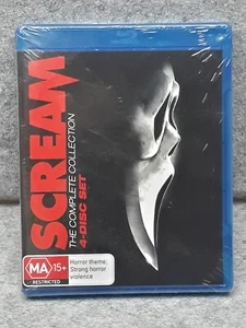 NEW: SCREAM Complete 4 Movie Thriller Collection Blu-Ray Region B Free Fast Post - Picture 1 of 2