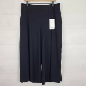 Athleta Women's 16T Black Cosmic Wrap Pant Relaxed Fit Wide Leg Euroluxe Fabric - Picture 1 of 12