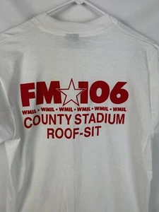 Vintage Milwaukee Brewers T Shirt County Stadium Single Stitch Screen Stars 90s - Picture 1 of 7