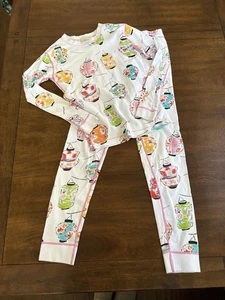 Hanna Andersson Organic Cotton Girls 14 LS Pajama Set Chinese Lanterns Color - Picture 1 of 14