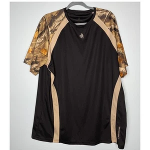 Legendary Black & Camo Short Sleeve Tee – Men’s L/XL – Hunting Outdoor Shirt - Picture 1 of 8