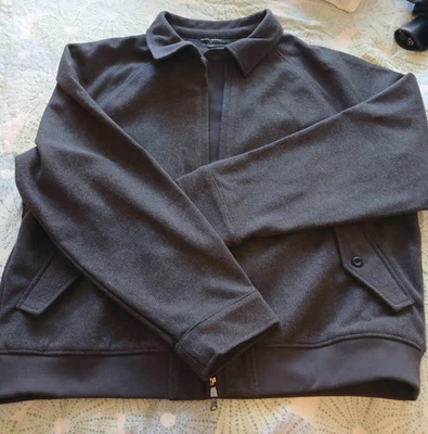 Banana Republic Jacket  Mens XXL Charcol Brushed Moleskin Wool Jacket - Image 1 of 4
