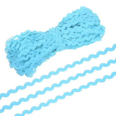 RIC Rac Trim 5mm 28 Yard, Wave Bending Fringe Trim Ribbon Blue Foto 1 de 4