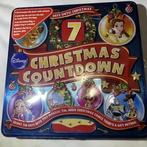 Disney 7 Días Hasta Navidad Cuenta Regresiva Lata Mágica con Cerradura ¡NUEVO! - Imagen 1 de 8