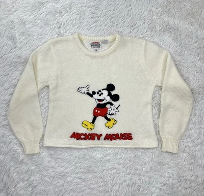 Suéter de golf tenis cuello en V Mickey Mouse Disney vintage años 60-70 talla 11-12 niños Foto 1 de 4