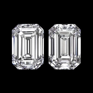 1ct GIA CERTIFIED DIAMOND STUD EARRINGS G-H VS2 EMERALD CUT PAIR LOOSE NATURAL - Picture 1 of 3