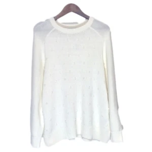 Suéter Palomitas Crema Azul Marino Antiguo XL - Imagen 1 de 12