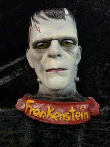 Frankenstein Büste Wandbehang Illusive Concepts Inc 10"x 8" Vintage 1995 Horror - Bild 1 von 8