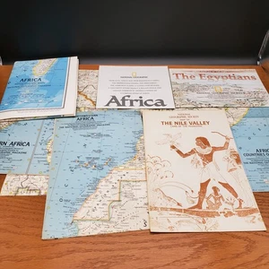 Lote de mapas de National Geographic • África y Egipto • 1962-2001 • Valle del Nilo + Más - Imagen 1 de 17