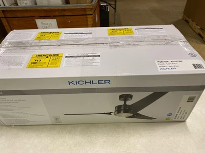 Kichler 339529MWH 52" Arkwet Ceiling Fan, Matte White, Pull Chain, Non-Reversibl - Image 1 of 2