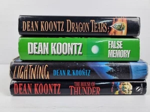 De colección Dean Koontz Tapa Dura Paquete De 4 Libros De Terror Thriller D/J - Imagen 1 de 13